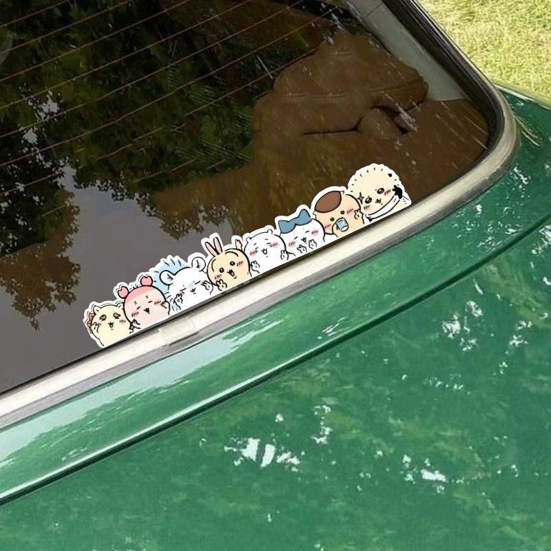 Car Accessories Girl - Stiker Statis Kartun Chiikawa Lucu untuk