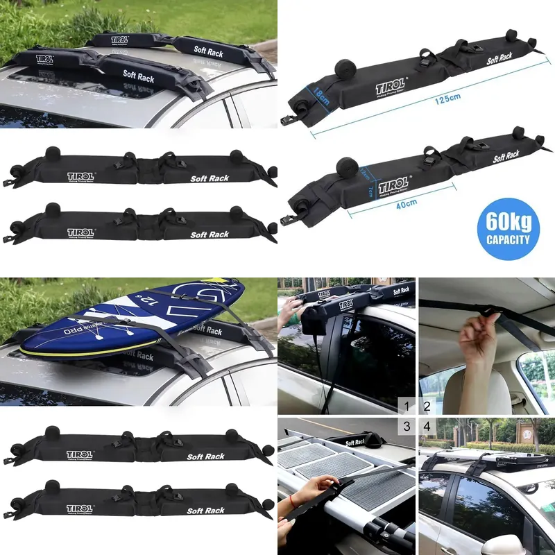 Car Roof Rack Cross Bar - Rak Atap Berbantalan, Palang Atap Lipat,