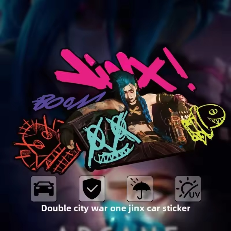 Car Accessories Website - Stiker Mobil Reflektif Grafiti Arcane Jinx