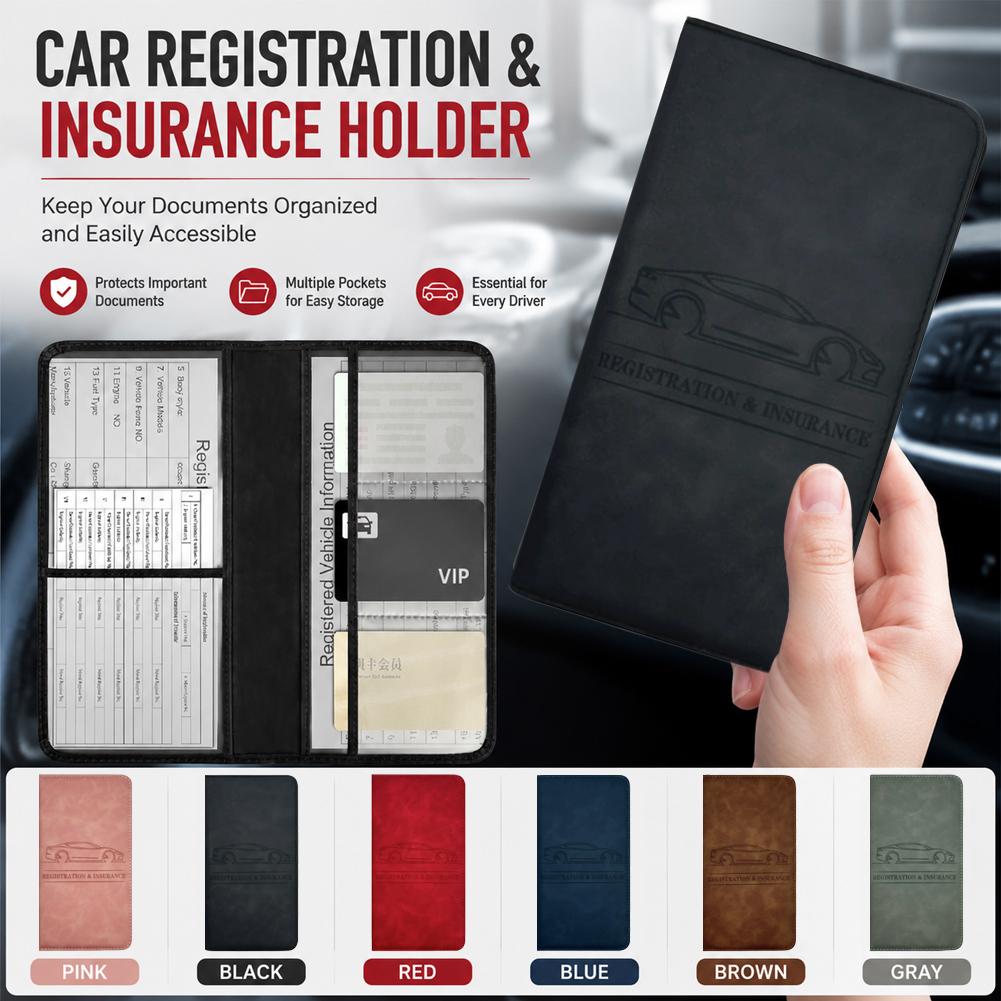 Car Accessories For Elderly - Dompet Penyimpanan Dokumen Mobil dari Kulit
