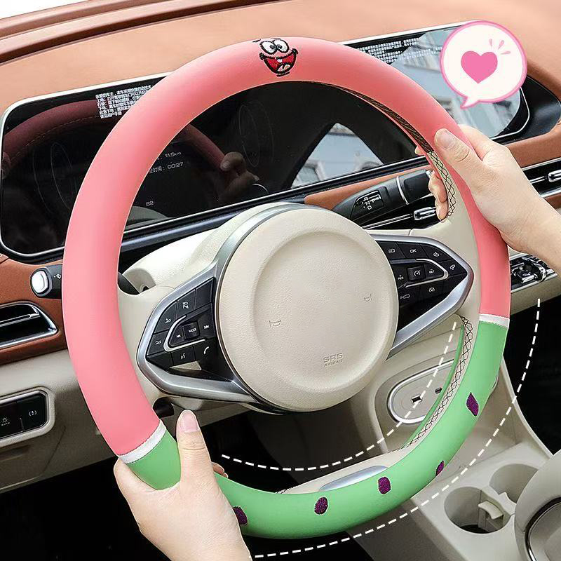 Sarung setir mobil kartun Spon - Car Accessories Girl ulasan dan harga