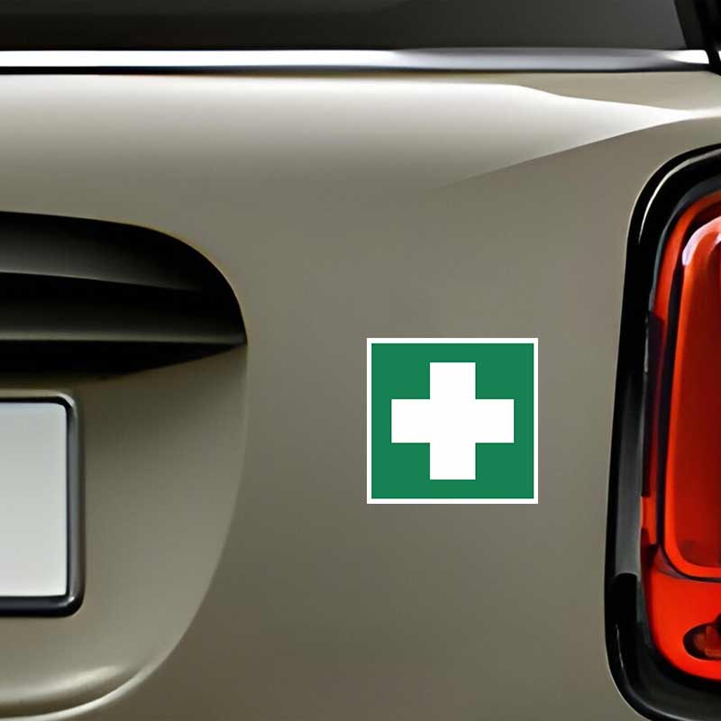 Stiker Mobil Kotak P3K Stiker  - Car Accessories For Elderly ulasan dan harga