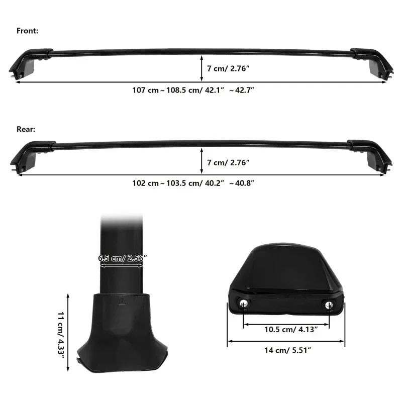 2Pcs Palang Atap Mobil Untuk H - Car Roof Rack Cross Bar ulasan dan harga